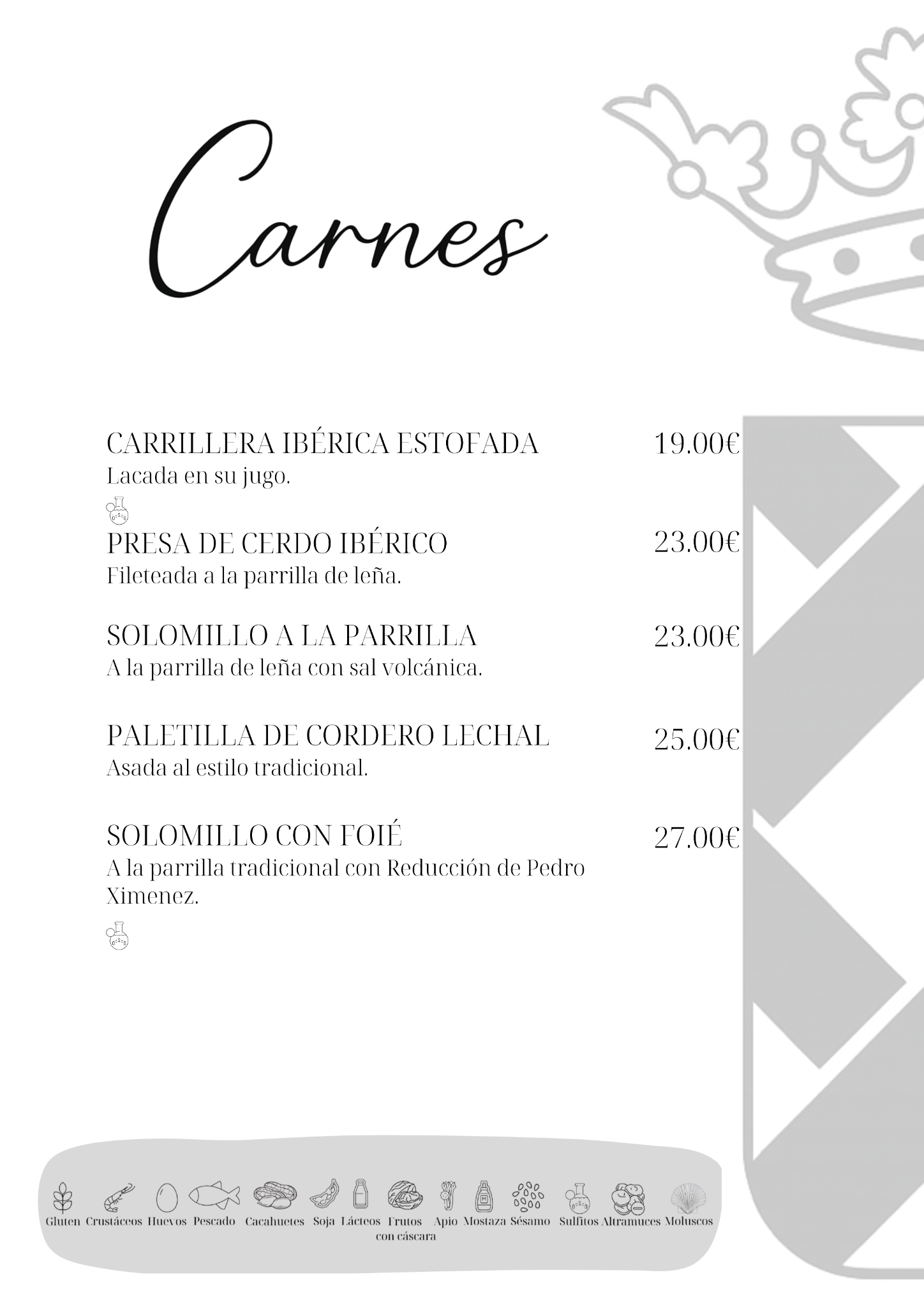 Carnes - carta